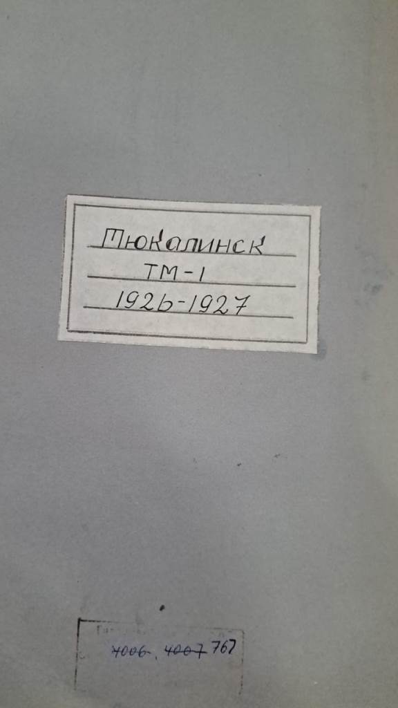 М Тюкалинск 1926 1927 годы