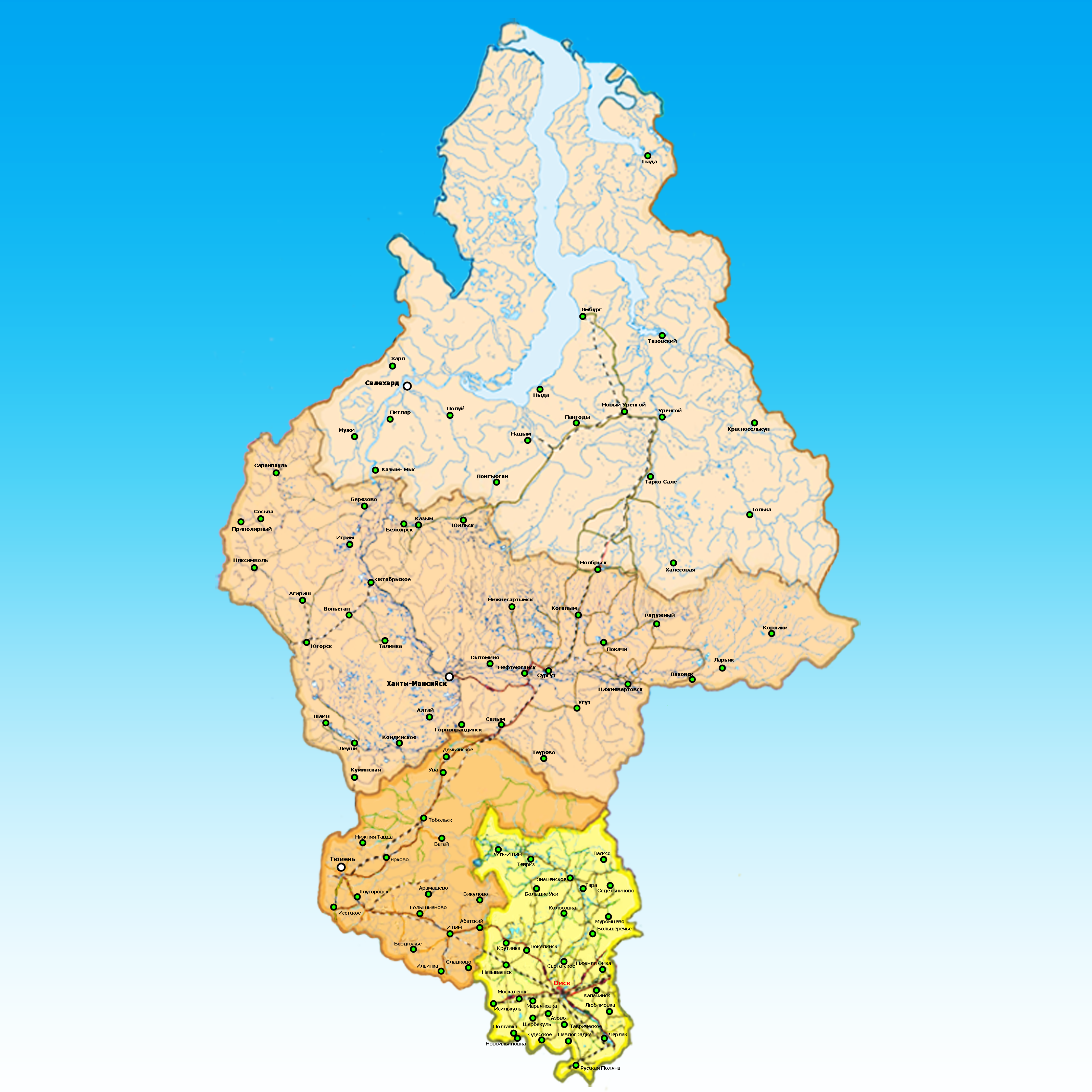 Карта тюменской области